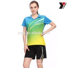 Unisex sportswear jersey quick dry tennis badminton wear jersey volleyball jersey